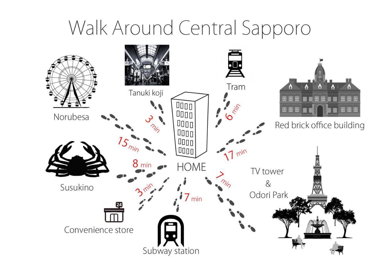 Apartamento Ogisaka Minami 3 Jo Sapporo Exterior foto